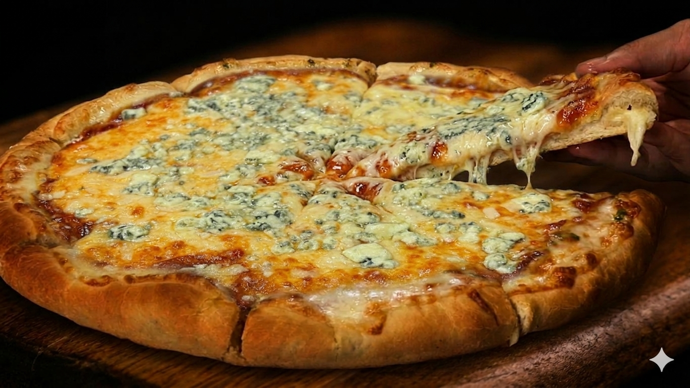 Pizza cuatro quesos